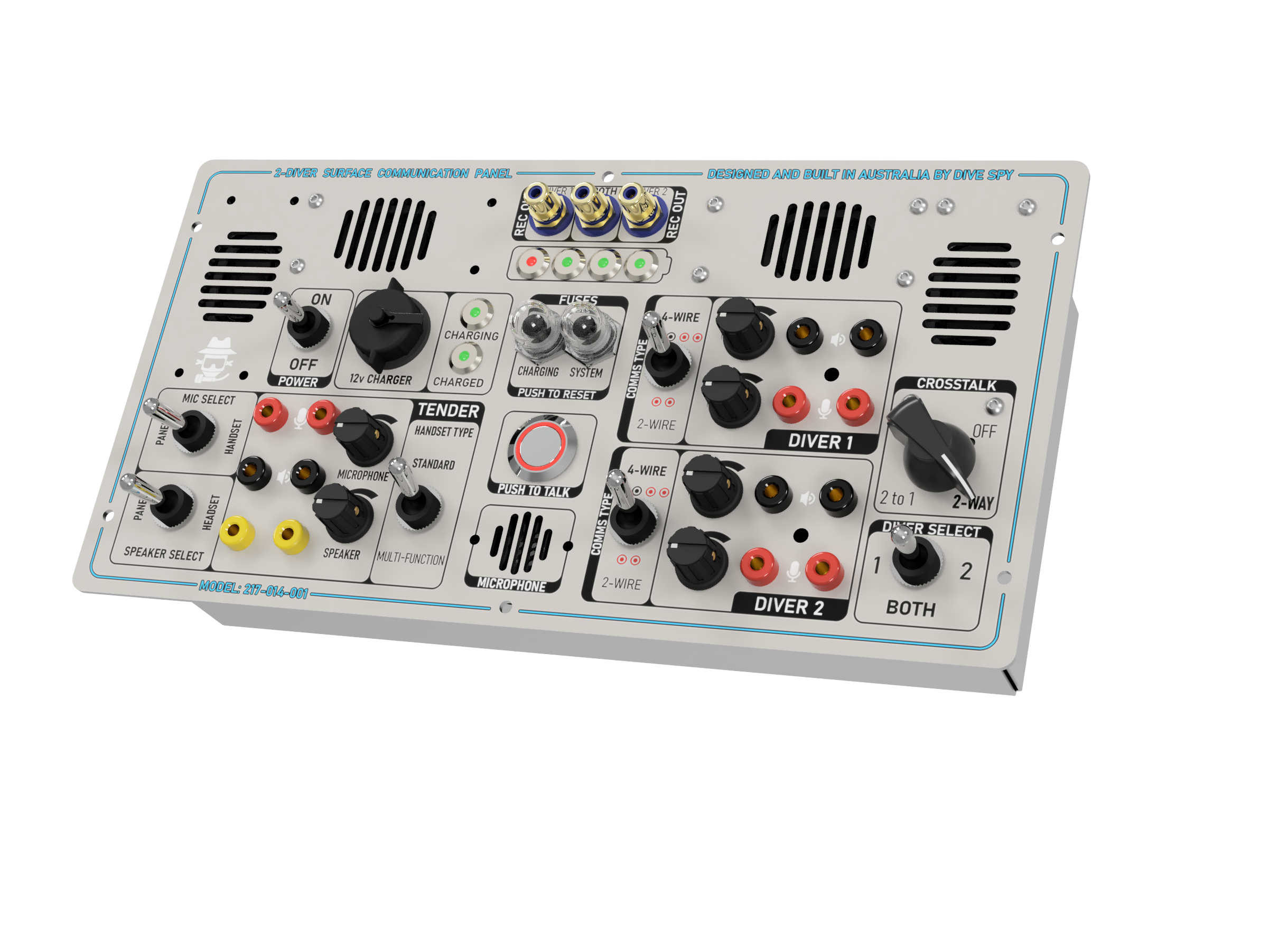 Helmet Air System Communication Panel (Kirby Morgan Compatible)
