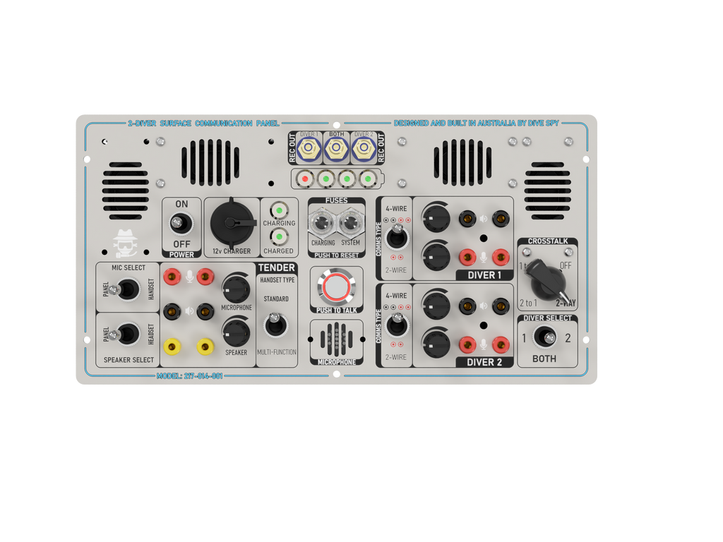 Helmet Air System Communication Panel (Kirby Morgan Compatible)